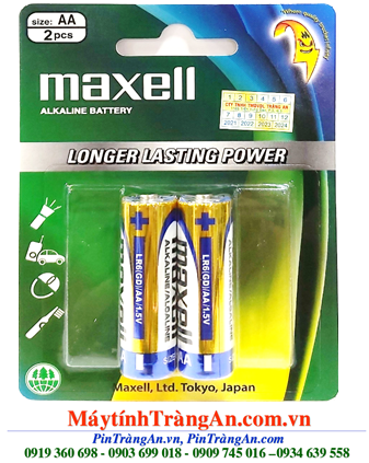 Maxell LR6(GD)2B; Pin AA 1.5v Alkaline Maxell LR6(GD)2B _Xuất xứ Liên doanh (MẪU MỚI)